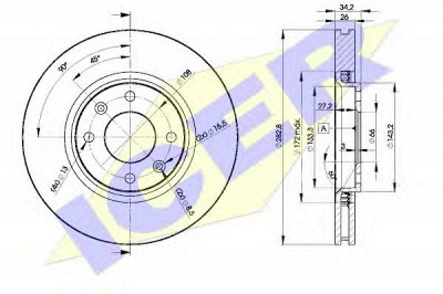 ICER 78bd47522 -  Тормозной диск