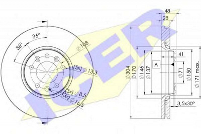 ICER 78bd47552 -  Тормозной диск