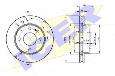 ICER 78bd48442 -  Тормозной диск