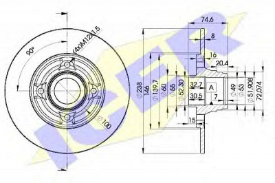 ICER 78bd50061 -  Тормозной диск