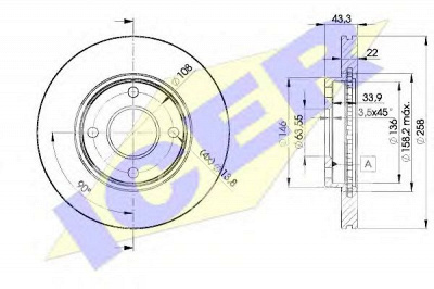 ICER 78bd53442 -  Тормозной диск