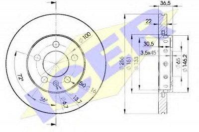 ICER 78bd56022 -  Тормозной диск