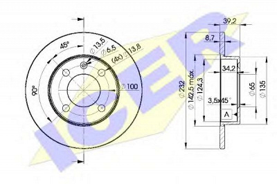 ICER 78bd56082 -  Тормозной диск