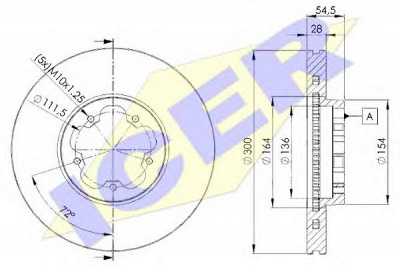 ICER 78bd56302 -  Тормозной диск