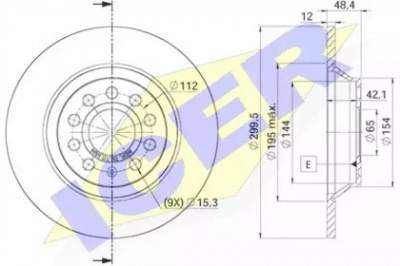 ICER 78bd56422 -  Тормозной диск