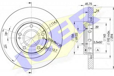 ICER 78bd59242 -  Тормозной диск