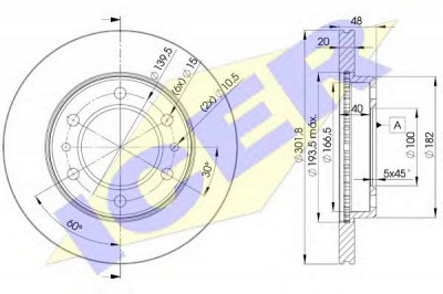 ICER 78bd60042 -  Тормозной диск