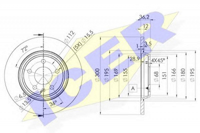 ICER 78bd60752 -  Тормозной диск