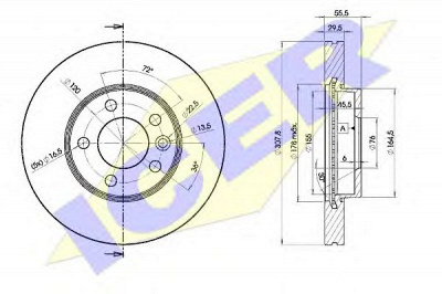 ICER 78bd61532 -  Тормозной диск