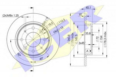 ICER 78bd62512 -  Тормозной диск