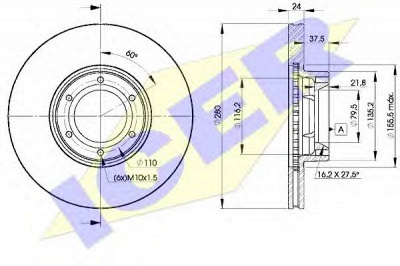 ICER 78bd68472 -  Тормозной диск