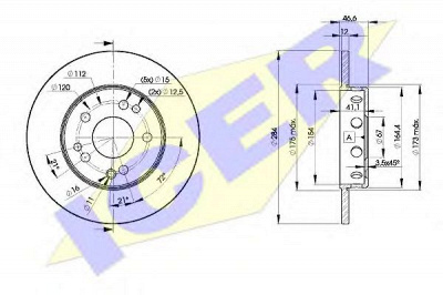 ICER 78bd72102 -  Тормозной диск