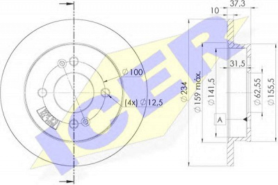ICER 78bd75202 -  Тормозной диск
