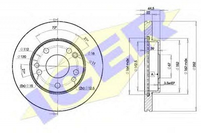 ICER 78bd75602 -  Тормозной диск