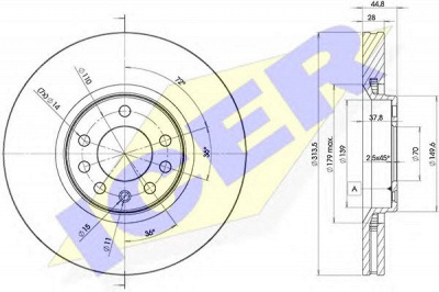 ICER 78bd90052 -  Тормозной диск