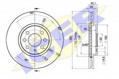 ICER 78bd90072 -  Тормозной диск