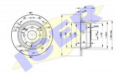ICER 78bd90412 -  Тормозной диск