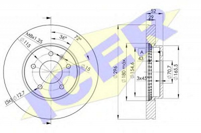 ICER 78bd90482 -  Тормозной диск