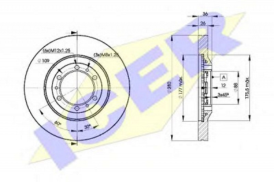 ICER 78bd90502 -  Тормозной диск