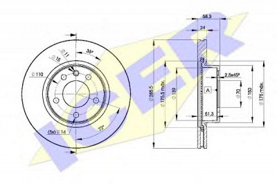 ICER 78bd90542 -  Тормозной диск