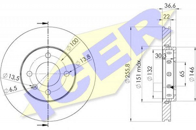 ICER 78bd96142 -  Тормозной диск