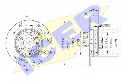 ICER 78bd99002 -  Тормозной диск