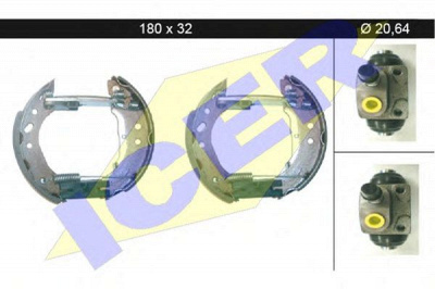 ICER 79kt0031c -  Комплект тормозных колодок