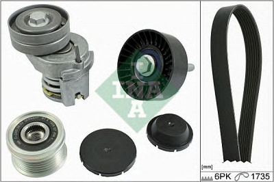 INA 529005910 -  Комплект роликов с поликлиновым ремнем