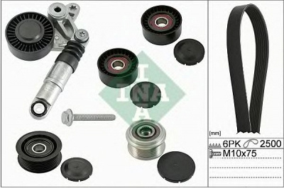 INA 529007910 -  Комплект роликов с поликлиновым ремнем