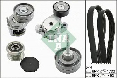 INA 529008310 -  Комплект роликов с поликлиновым ремнем
