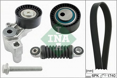INA 529009710 -  Комплект роликов с поликлиновым ремнем
