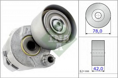 INA 531060430 -  Натяжной ролик, поликлиновой  ремень
