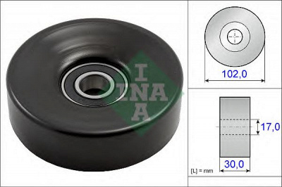 INA 531083110 -  Натяжной ролик, поликлиновой  ремень
