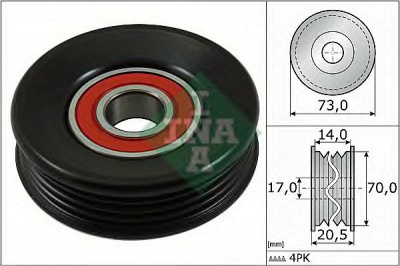 INA 531085310 -  Натяжной ролик, поликлиновой  ремень