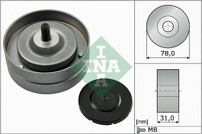 INA 532046310 -  Паразитный / ведущий ролик, поликлиновой ремень