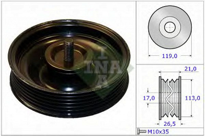 INA 532069510 -  Паразитный / ведущий ролик, поликлиновой ремень