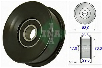 INA 532073010 -  Паразитный / ведущий ролик, поликлиновой ремень