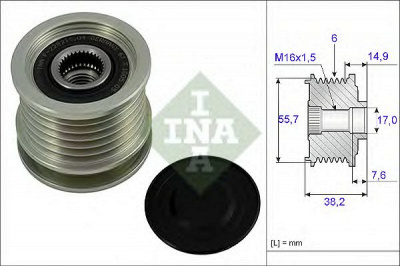 INA 535001310 -  Механизм свободного хода генератора
