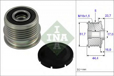 INA 535002010 -  Механизм свободного хода генератора