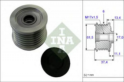 INA 535002310 -  Механизм свободного хода генератора