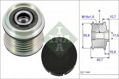 INA 535002810 -  Механизм свободного хода генератора