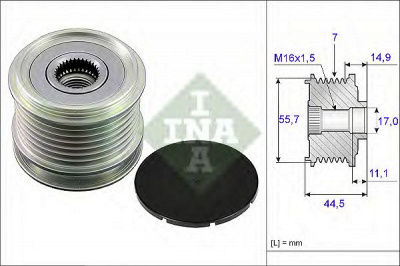 INA 535004210 -  Механизм свободного хода генератора