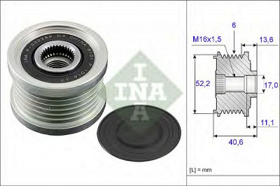 INA 535004410 -  Механизм свободного хода генератора