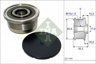 INA 535004810 -  Механизм свободного хода генератора