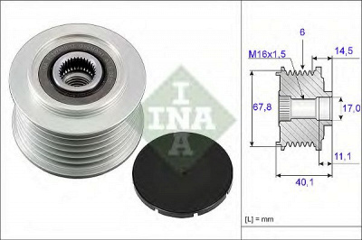 INA 535005210 -  Механизм свободного хода генератора