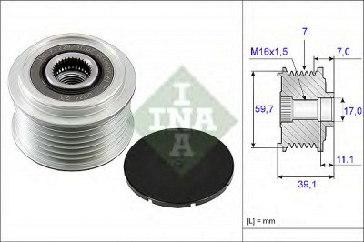 INA 535005310 -  Механизм свободного хода генератора
