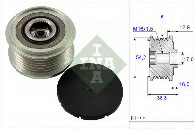 INA 535006210 -  Механизм свободного хода генератора