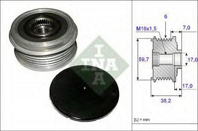 INA 535006410 -  Механизм свободного хода генератора