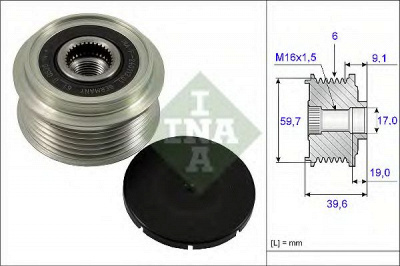 INA 535006510 -  Механизм свободного хода генератора