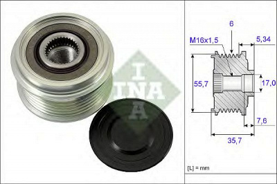 INA 535007710 -  Механизм свободного хода генератора